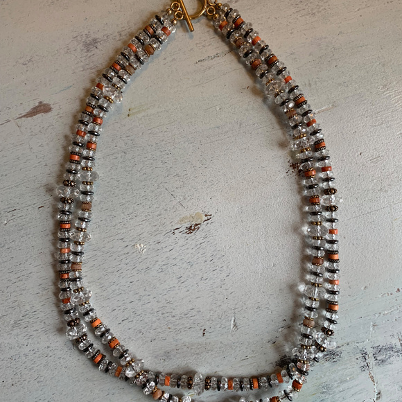 Handmade Crystal & Sun Stone Necklace - Picture 6 of 6